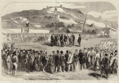 Evacuation of the Crimea by the Allies, the Ceremony at the Ordnance Wharf, Balaclava by Robert Thomas Landells